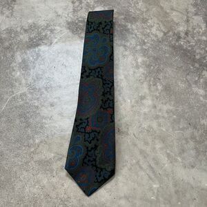 Neiman Marcus Neck Tie Paisley Print Multicolor Designer Classic Vintage‎